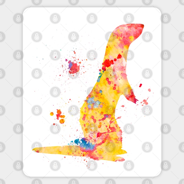 Ferret Watercolor Painting Sticker by Miao Miao Design